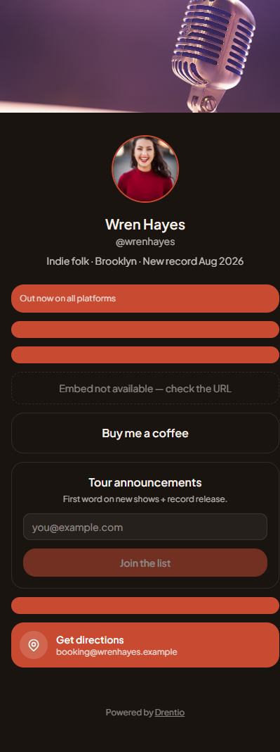 What diners see on mobile after scanning your QR or clicking your IG bio link.